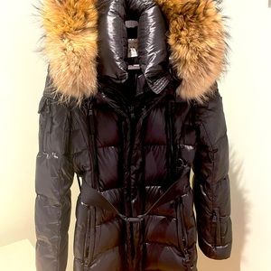 SAM down jacket, size S with real fur trim